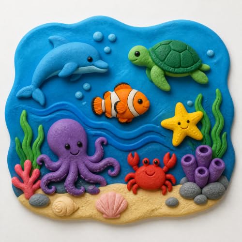 BOHS Foam Clay, Sky Blue Air Dry Modeling Clay, 1.1 lb | Soft, lightweight; crack-free finish; EVA and polystyrene foam details; cosplay props, figurines, fake bakes and slime making - color: Sky-blue, size: 500 g