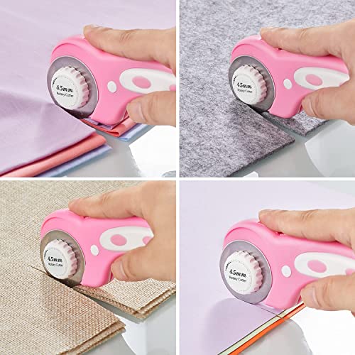 Rotary Cutter Blades Fits Olfa,Fiskars,DAFA by JOMOSART,45mm Blades Rotary Cutter for Quilting Scrapbooking Sewing Arts Crafts,Truecut Replacement for Quilting Fabric,Paper etc