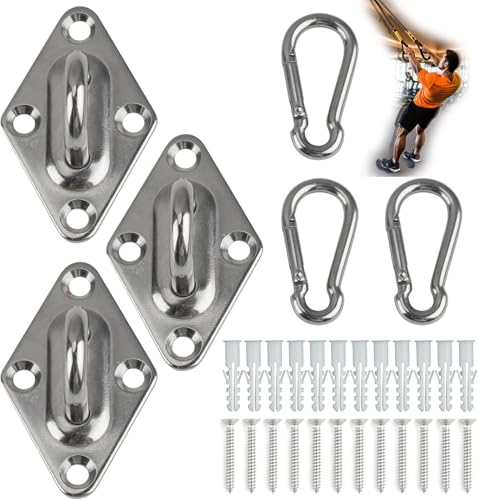 Wall Mount for Resistance Bands & Heavy Duty Hammock Hanging Kit - Workout Wall Anchor with Hook for Home Gym, Ceiling Swing, Yoga Straps and Suspension Training