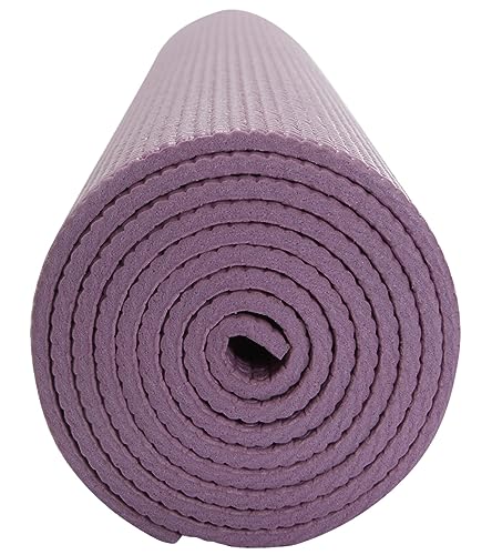 Everyday Yoga Deluxe Mat, Spacious 72"x24" Non-Slip, 3-5mm Extra Thick - color: Lilac, size: 5mm Thick
