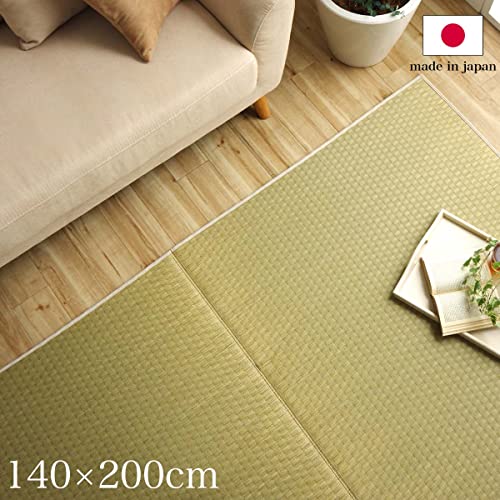 FULI Japanese Tatami Igusa Rug, Medium (55.12" x 78.74"), Natural | Traditional Asian Rug Design, Floor Rug for Living Room, Kitchen and Bedroom, Kyushu rush grass, woven surface - size: Medium