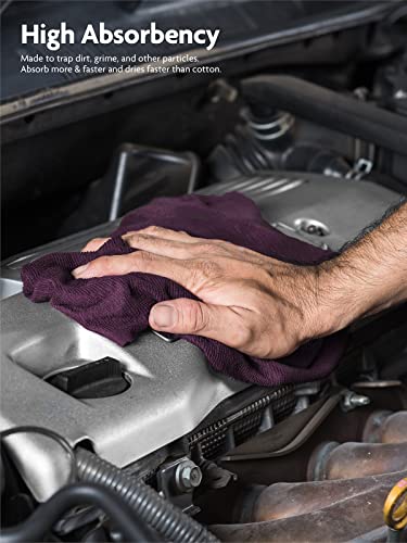 Fantasticlean Microfiber Cleaning Cloth Roll-75 Sheets, 12"x12"(DeepPurple) - color: Dark Purple, size: 75 pack