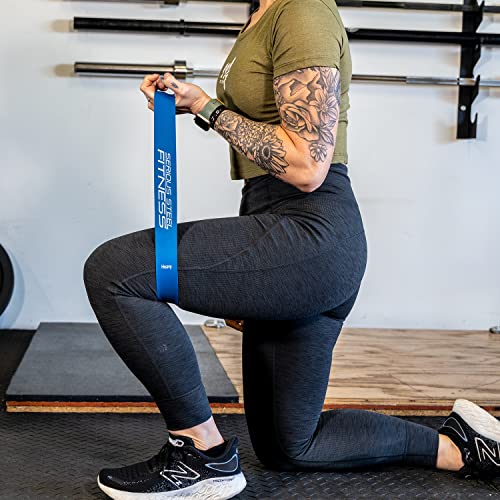 Serious Steel Fitness Mini Resistance Loop Bands | Rehab and Prehab Stretch Bands | 12" Exercise Workout Bands (Sets of 5 Pack and Sets of 10 Pack Trainer Options Available!) - color: Heavy 10 Pack (2" x 12")