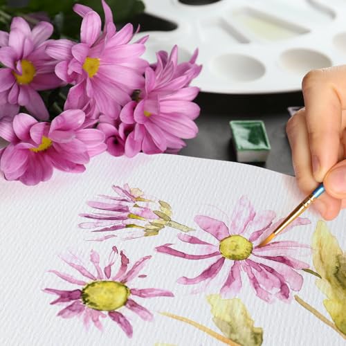 Feifeiya Watercolor Paper Roll 35" x 360", 140 Lb/300 GSM Art Cold Press Cotton Paper Texture White Blank Painting Roll for Watercolor Gouache Ink Acrylic and More