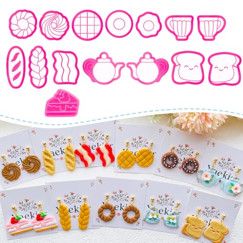 Food Shape Polymer Clay Cutters Set – Molds, Clay Cutters for Polymer Clay, Clay Earring Tools（Non-Food Items） - color: E color