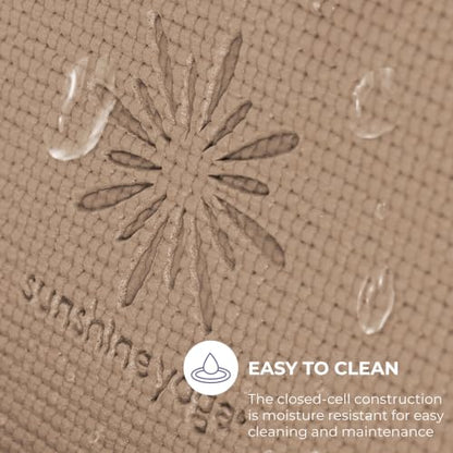 Ascend 6mm Thick Yoga Mat Roll, 50ft x 24in - color: Mocha