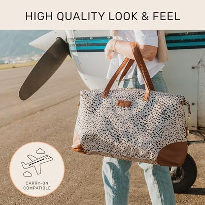 Jadyn Luna Women's Weekender Bag and Travel Duffel, Large 37 Liter Capacity - color: Cheetah Spot, size: Large