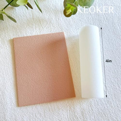 KEOKER Polymer Clay Texture Roller, Polymer Clay Roller for Making Earrings, Like Polymer Clay Texture Sheets, Great Work with Polymer Clay Cutters (Sandpaper Texture) - color: Grinding texture