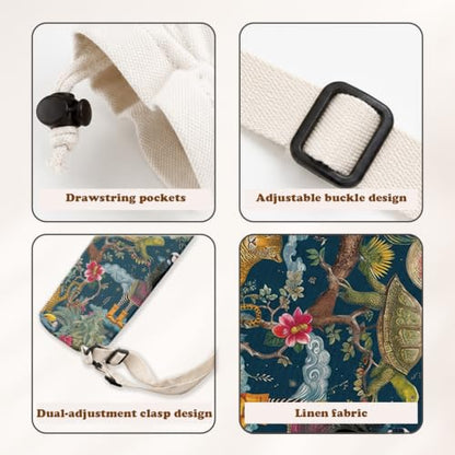 Exotic Jungle Forest Animal Mahjong Mat Bag with Adjustable Straps - color: Exotic Jungle Forest Animal