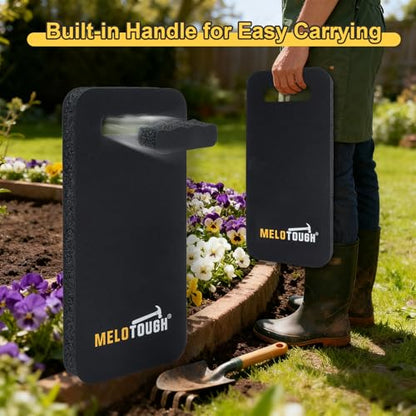 MELOTOUGH Garden Kneeling Pad, 1" Thick Soft NBR Foam Kneeling Pads for Gardening, Cleaning, Work - Lightweight & Comfortable, 15.75"x7.2" (Black) - color: Black