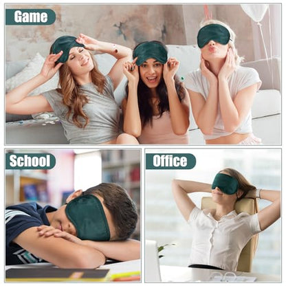 Tarpop 200 Pcs Eye Masks Adjustable Sleeping Mask, Dark Green - color: Dark Green