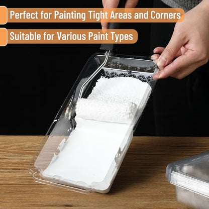 Bates- Paint Rollers, 4 inch Paint Roller with 10 Covers, Cream, Wall Painting Tool - color: Cream, size: 4 inch Paint Roller+10 Covers