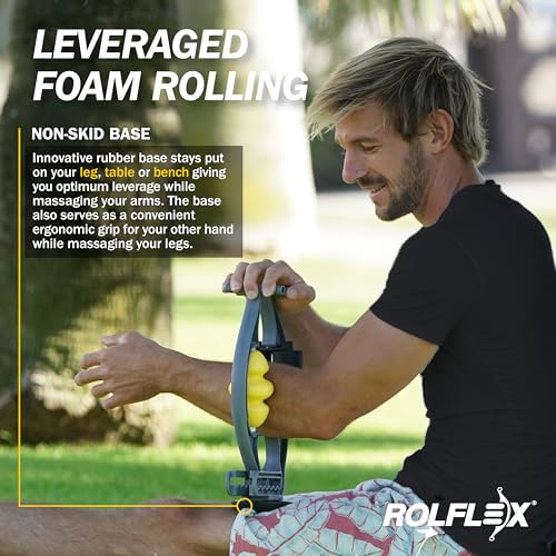 Rolflex Arm & Leg Massager Roller – Muscle Roller to Address Golfer’s Elbow - style: Rolflex