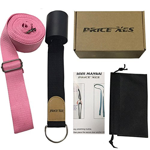 Adjustable Leg Stretcher Lengthen Ballet Stretch Band - Easy Install on Door Flexibility Stretching Leg Strap Great Cheer Dance Gymnastics Trainer Stretching Equipment Taekwondo Training - color: pink