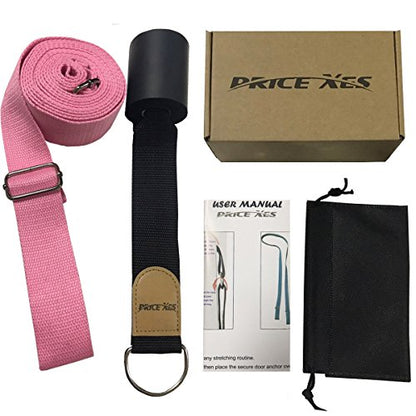 Adjustable Leg Stretcher Lengthen Ballet Stretch Band - Easy Install on Door Flexibility Stretching Leg Strap Great Cheer Dance Gymnastics Trainer Stretching Equipment Taekwondo Training - color: pink
