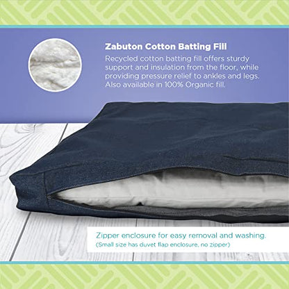 Bean Products Large Zabuton Meditation Cushion, Cotton Filled - Black | 2 Piece Large Meditation Cushion, Washable Removable Cover, Comfortable Kneeling Pad, 32x26x3 100% Cotton - Made in USA - color: Black, size: Premium 32x26x3