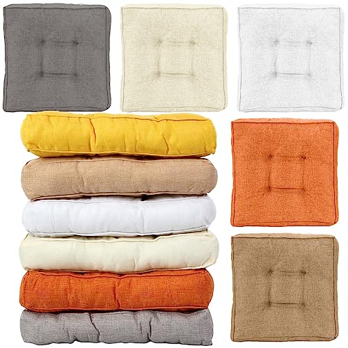 Qunclay 6 Pcs Floor Cushions Bulk Floor Pillows Flexible Seating Cushions 3.15'' Thick Flexible Seating Classroom Furniture Meditation Seat Pillows for Home Nursery Yoga Decor 15.7'' x 15.7''(Classic) - color: Classic