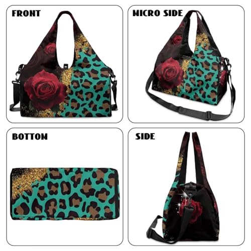 Yoga Mat Bag for Men Women Canvas Yoga Mat Carrier Take In Out Mat Easily for Beach Swim Bags Pool Sports Gym - color: Red Rose