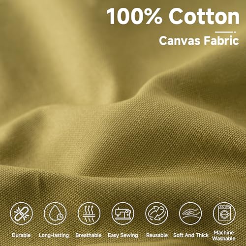 Simple&Opulence 100% Cotton Canvas Fabric 10oz. 59 Inch by The Yard, Nature Duck Fabric Textile Medium Weight for Painting, Sewing, Crafts, Embroidery, Bag, Handmade Home Decor(1 Yard, Sage Green) - color: Sage Green, size: 1 Yard