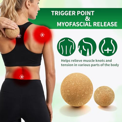 Cork Massage Ball -Trigger Point Ball for Fascia and Myofascial Release