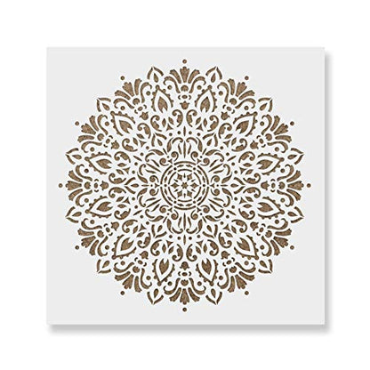 Harmony Floor Stencils - Mandala Template, Furniture Stencil - size: 20"x20"