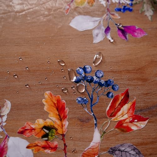 Clear Table Cover Protector Birds Vinyl Table Cloth, 60"x120" | Dining Room, Kitchen Meals, Tabletop Protection, Easy Cleanup, Brunch, Parties, Holiday Gatherings, Everyday Use - color: Birds, size: 60" x 120" (Rectangular)