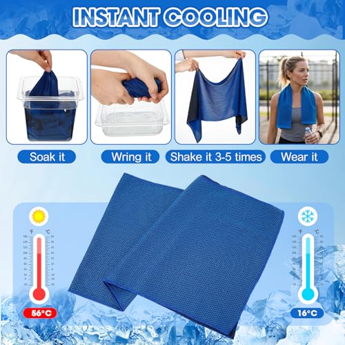 Tisancy 120 Pcs Cooling Towels Bulk for Neck and Face, 39" x 12" Microfiber Ice Towel Wet Rags for Sport, Yoga, Gym, Soccer, Workout, Camping and Outdoor Activities
