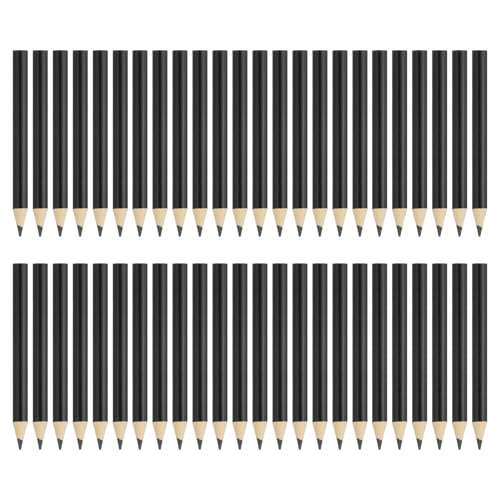 PATIKIL Black Colored Pencils Set,48 Pcs Oil Color Pencils Wooden | 3.5inch Coloring Drawing Half for Artists Art Painting - color: Black
