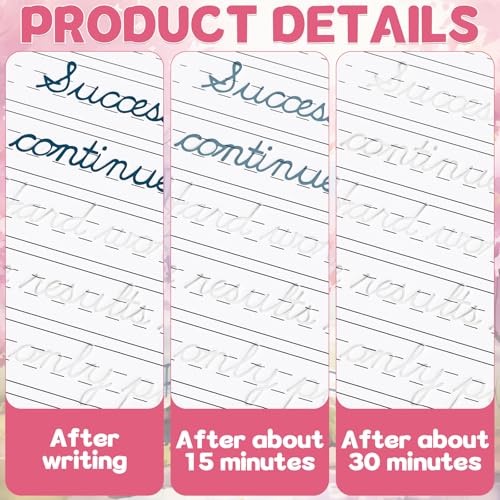gisgfim 2 Pack Grooved Cursive Handwriting Workbook Magic Grooved Cursive Reusable Handwriting Practice with Disappearing Ink Pens Learning Activities Supplies (Jokes Riddles&Inspiring Quotes) - style: Inspirational Sentences+Jokes