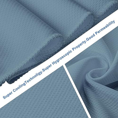 Honoson Cooling Towel Bulk - color: Haze Blue, size: 32"x12"