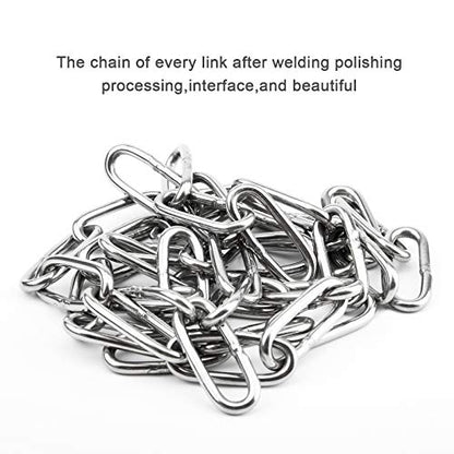 Hanging Swing Chair Chain Kit, 2 Set Stainless Steel Hardware Heavy Duty Porch Swing Hammock Chain Kit Hanging Hooks for Hammock, Rope, Tire, Tree Swings
