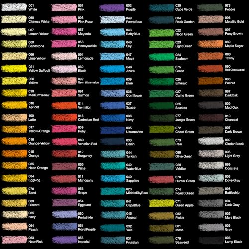 COLOUR BLOCK Soft Pastels for Artists - 100 Colors Square Chalk Pastels Set in Wooden Box - Vibrant Pigments Art Kit for Painting, Drawing, Sketching, Hobbyists. - style: 100 Colors Soft Pastel Set – Wooden Case