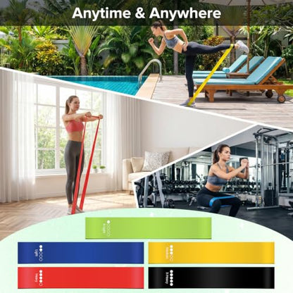 40 Pcs Fitness Resistance Band Sets Bulk with Storage & Carry Bag