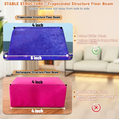 Marfula 6 FT / 8 FT / 9 FT Folding Gymnastics Beam Foam Balance Floor Beam - color: Magic Star, size: 9 Ft