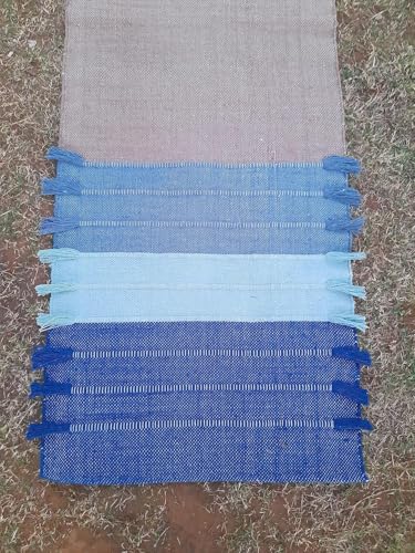 Jaipur Art & Rugs Cotton Yoga Rug - Eco-Friendly Hand-Woven Thick Mat (24”x72”x5mm) for Everyday Fitness at Home - Comfortable & Extra-Long - color: Multicolor 12