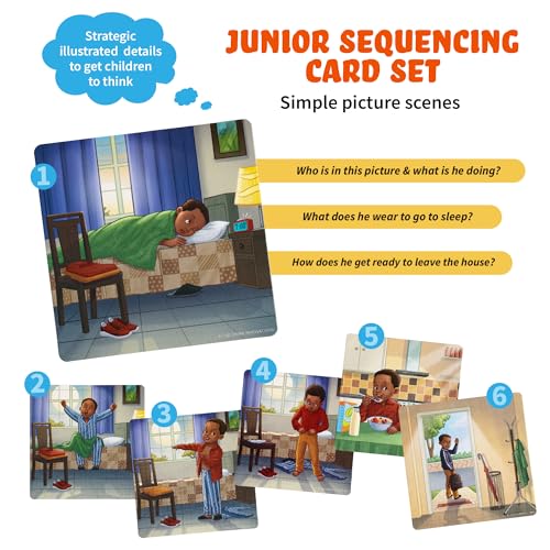 SPARK INNOVATIONS Sequencing Cards, Speech Therapy, Autism Therapy, SEL, Problem Solving, Social Skills, Picture Cards, ESL, English Language Learners (Set 2)