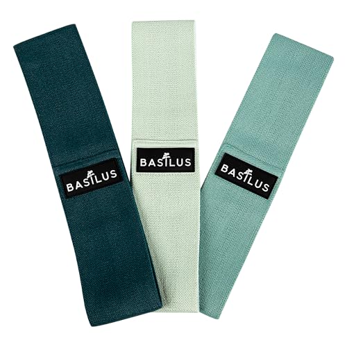 3-Pack Fabric Resistance Bands for Legs & Glutes – Exercise Bands for Workout, Strength Training, Yoga, Pilates & Fitness - color: Patina Green, Aqua Green, Forest Green
