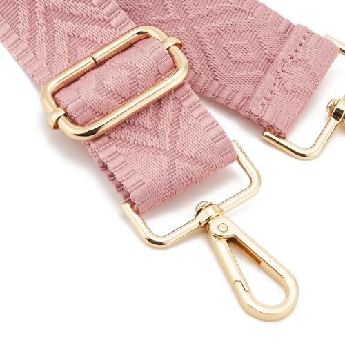 ZOOEASS Wide Shoulder Strap (Solid),Adjustable Replacement Belt Crossbody Canvas Bag Handbag - color: Jx5pink