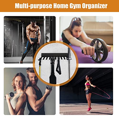 Multi-Purpose Storage Rack Resistance Bands Rack Gym Storage Rack Fitness Bands Rack Heavy Duty Rack for Resistance Bands, Straps, Jump Ropes, Foam Rollers, Chains, Weight Belts, Tools (M-17) - style: M-17"
