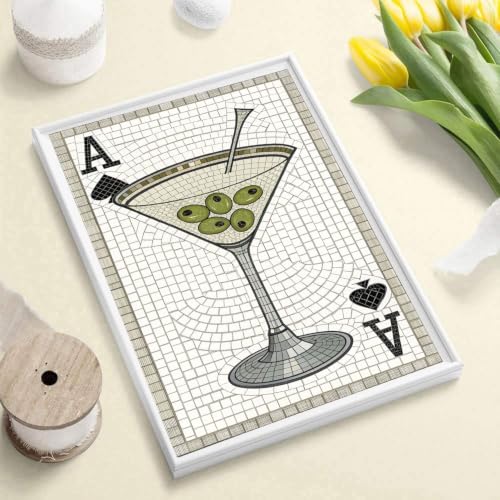 Cocktail Diamond Art Kits for Adults, Diamond Art Painting Kits for Adults | Cocktail Stress Relief Full Round Drill Heartfelt Gift Strong Adhesive Wall Decor HD Canvas 11.8x15.7 in 30x40 cm - color: Cocktail
