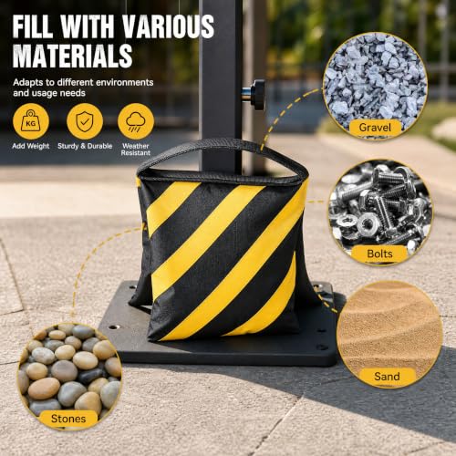 Fasmov Heavy Duty Photographic Sandbag Studio Video Sand Bag for Light Stands, Boom Stand, Tripod,Pack of 4
