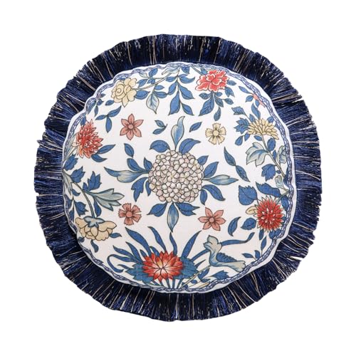 patdrea Designer Vintage Linen Throw Pillow Cover,Diameter 16"-Ivar A - color: Ivar a, size: 16" x 16" (Pack of 1)