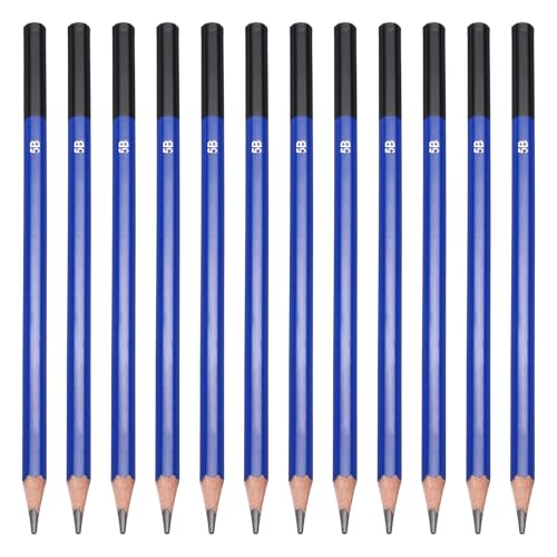 PATIKIL 5B Drawing Pencils for Sketching, 24PCS Sketch Pencils for Drawing Art Pencils Graphite Wood Pre-sharpened for Drawing Sketching Artists, 5B Pencils - style: 5B