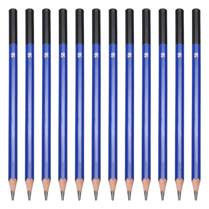 PATIKIL 5B Drawing Pencils for Sketching, 24PCS Sketch Pencils for Drawing Art Pencils Graphite Wood Pre-sharpened for Drawing Sketching Artists, 5B Pencils - style: 5B