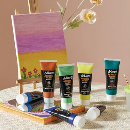 Artkey Acrylic Paint - Prussian Blue (120 ml/4.06 oz) Tubes, Rich & Vibrant Pigments, Professional Artists Acrylic Paints - Art Supplies for Canvas Wood Rock Clay Fabric Ceramics Art Crafts Painting - color: Prussian Blue, size: 4.06 Fl Oz (Pack of 1)