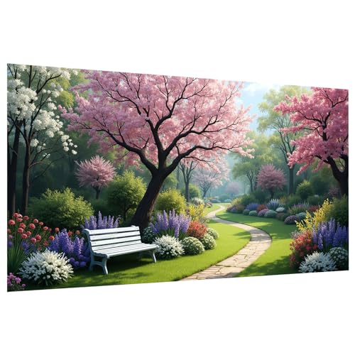 JOOZ Large Diamond Painting Kits for Adults DIY 5D Landscape Diamond Art Kits for Adults Full Drill Forest Diamond Painting Tree Gem Art Kits for Gift Home Wall Decor 27.5x15.7 Inch - color: Landscape 038