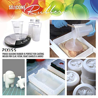 Silicone Mold Making Kit Liquid Silicone Rubber Bubble Free Translucent Clear Mold Making Silicone-Mixing Ratio 1:1-Molding Silicone for Resin Molds, Silicone Molds DIY (4kg/Gallon Kit) - size: 4kg Kit