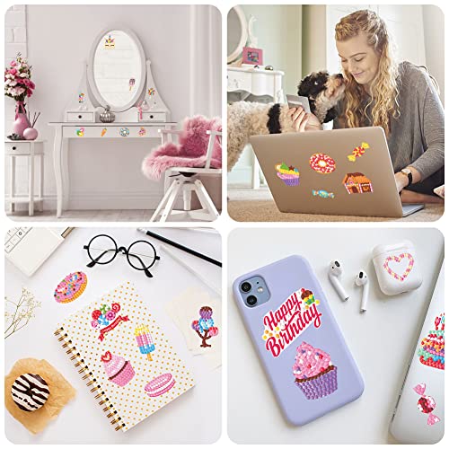 Labeol Diamond Art Kits for Kids Boys and Girls Ages 6-8-10-12 Easy to DIY Creative Diamond Art Sticker Craft by Numbers Kits for Kids and Adult Beginners (Sweet) - style: Sweet