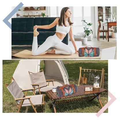 PU Leather Picnic Blanket Carry Strap Portable Leather Handle Belt Rug Carrier Brown Outdoor Motorcycle Bedroll Adjustable Yoga Mat Strap Holder for Carpet Home Camping Travel Beaches - style: Style 1