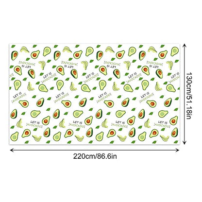 1Pc Avocado Party Plastic Tablecloth 54 x 87 Inch Long Rectangular Table Cover for Buffet, Fruit Birthday Party Holiday Dinner Picnic or Tablecloth for Kitchen Event Use - color: Avocado